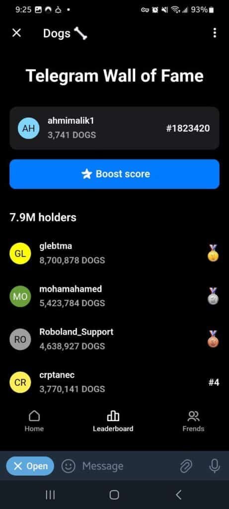 DOGS Airdrop on Telegram