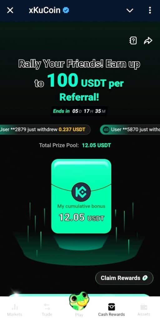 Join the Frog Trader: Powered by Kucoin and Ton Foundation on Telegram